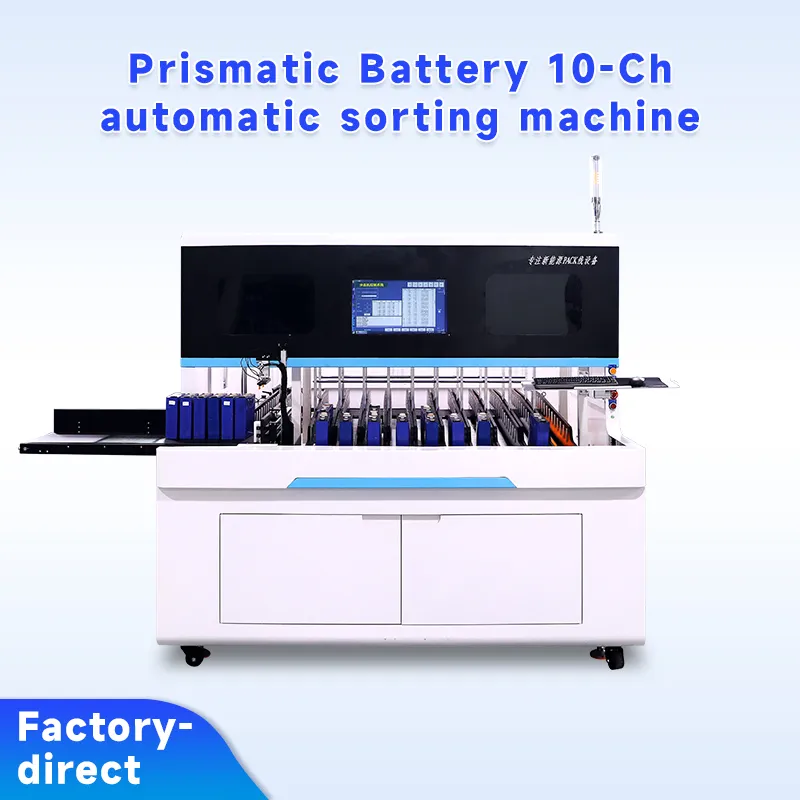 10-Channel Automatic Prismatic Battery Sorter OCV and IR tes