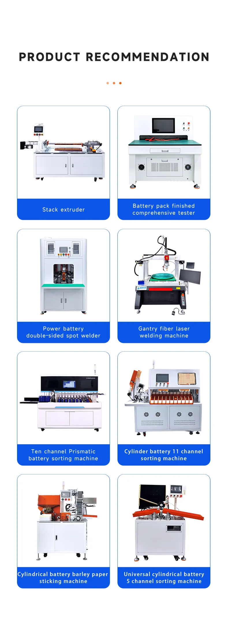 Semi-Automatic Conveyor Belt for Cylindrical &amp; Prismatic Battery Production (Slow Speed) The 7th one